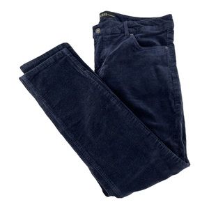 Guess Mens Pants Corduroy Casual Navy Blue Pockets Flat Front Classic Men 38x32